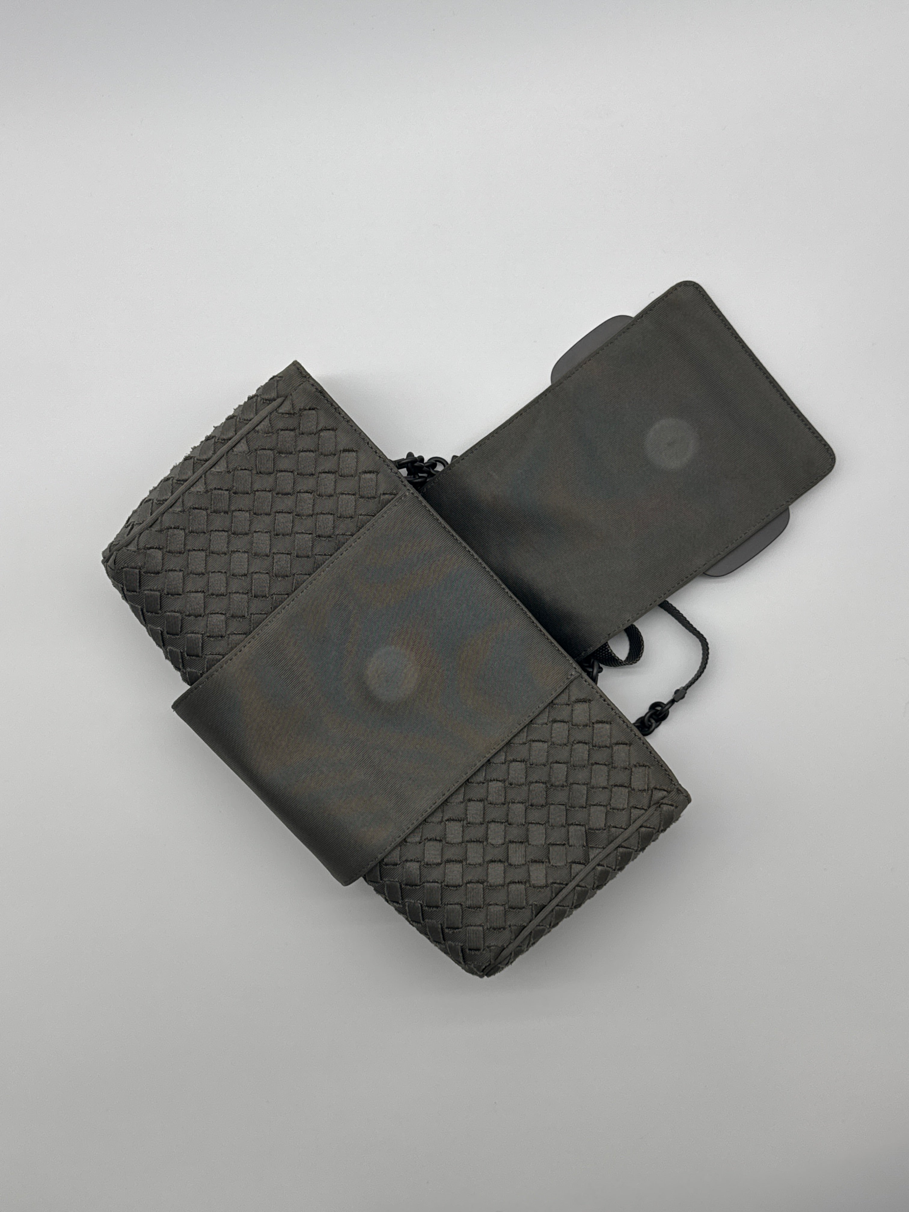 Bottega Veneta Intrecciato Buckle Flap Shoulder Bag