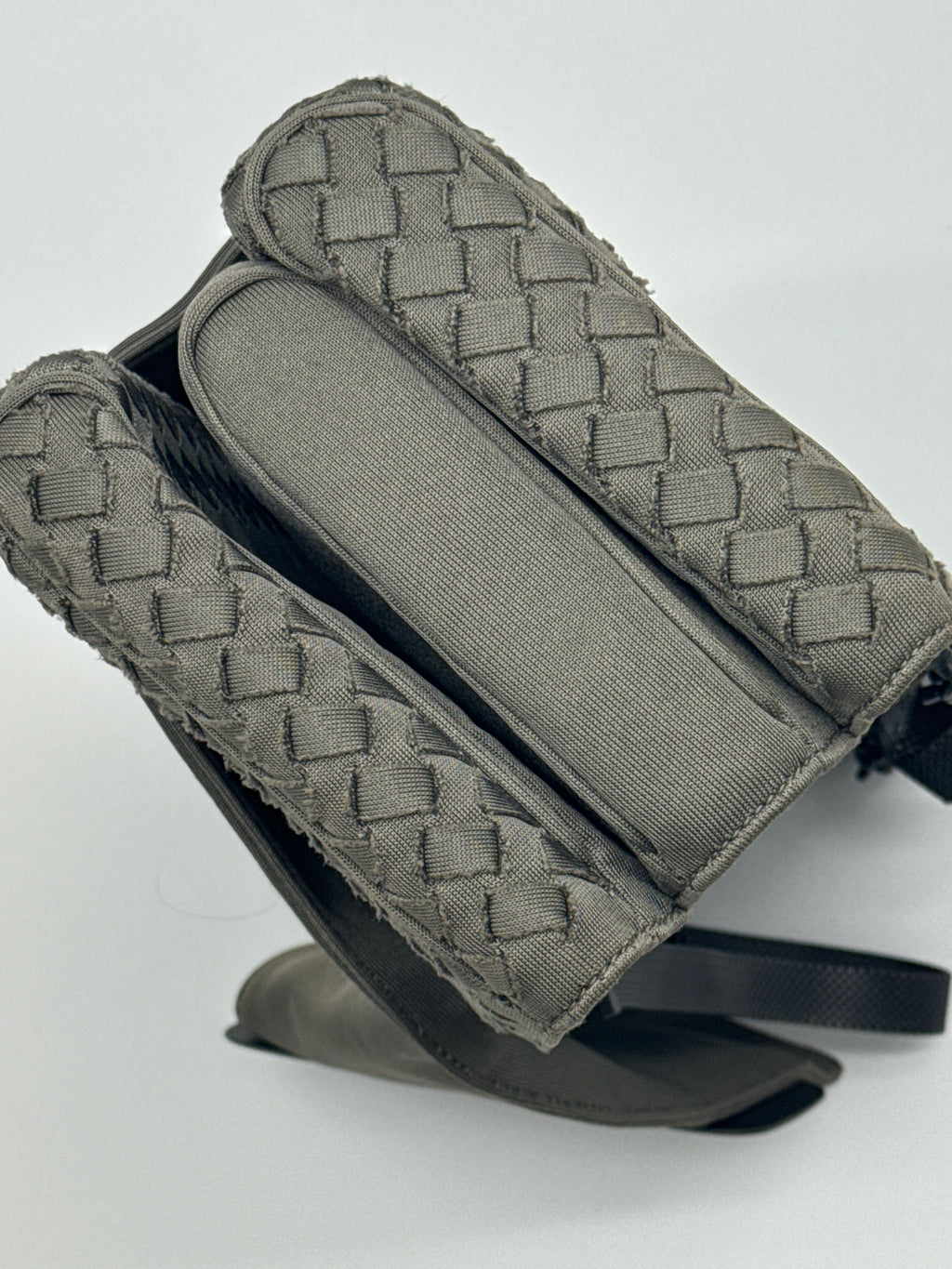 Bottega Veneta Intrecciato Buckle Flap Shoulder Bag